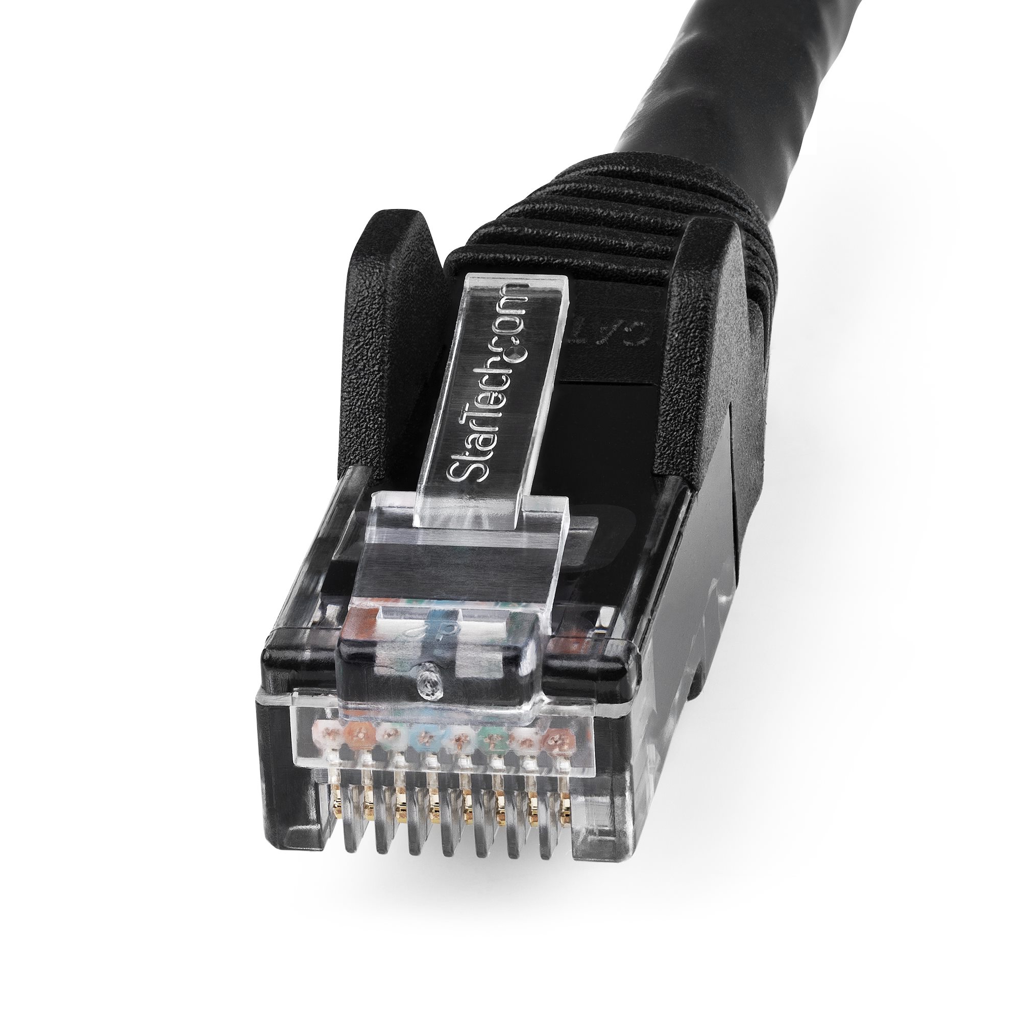 STARTECH.COM 15m LSZH CAT6 Ethernet Cable - 10 Gigabit 100W PoE RJ45 UTP Network Patch Cord Snagless - Black ETL