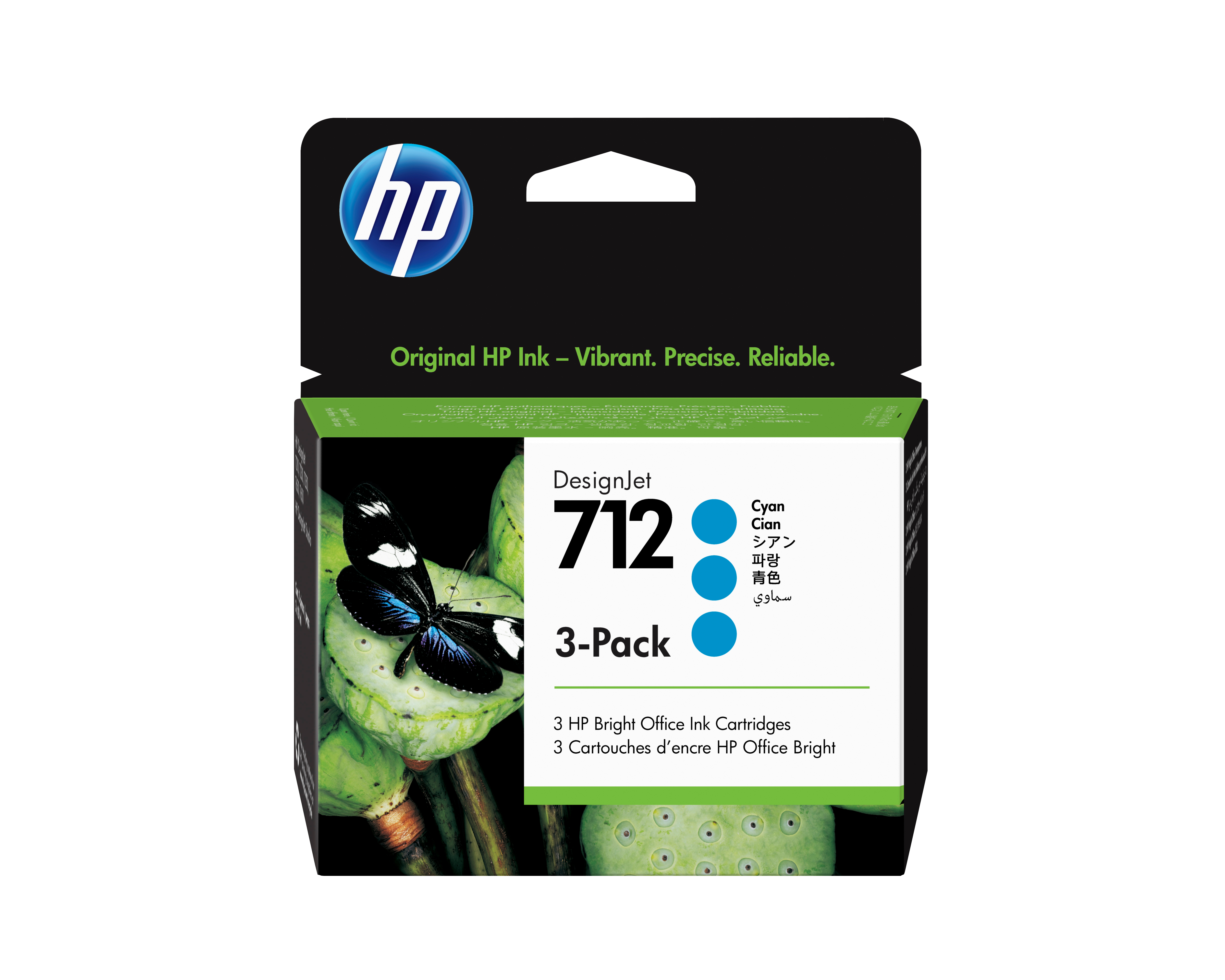 HP 712 3x Cyan Tintenpatrone