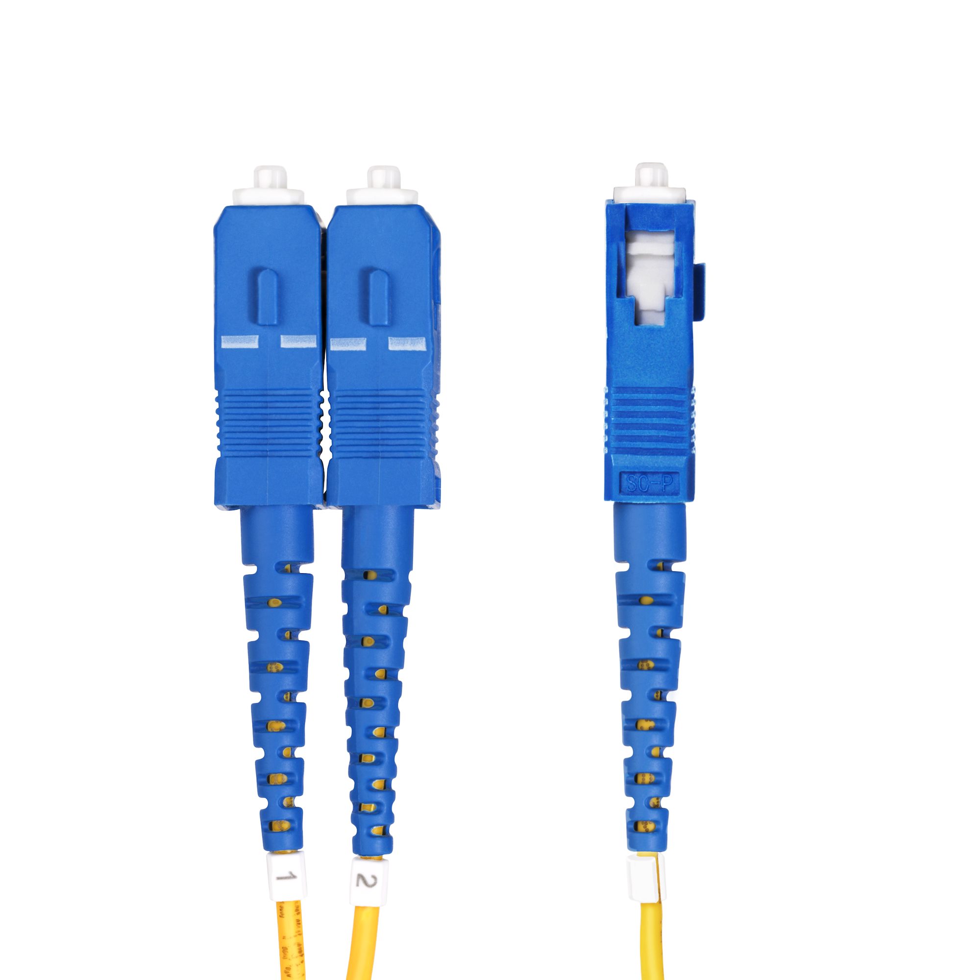STARTECH.COM 2m OS2 LWL Patchkabel LC zu SC UPC Singlemode Duplex 9/125um 10G Kabel LSZH Glasfaserkabel LC auf SC