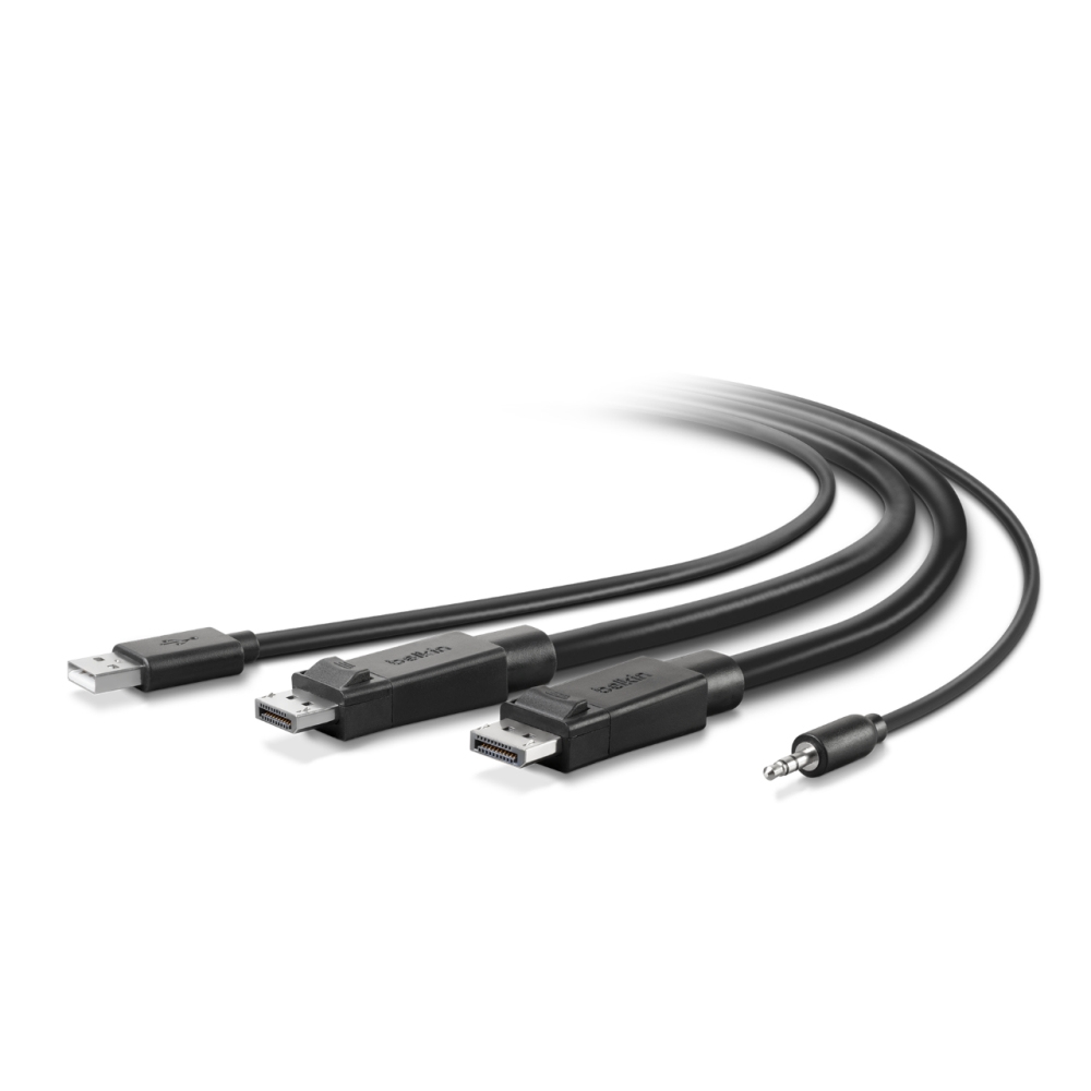 KVM DUAL DISPLAYPORT CABLE SET FOR F1DN104W-3EA/ 3.0M TAA