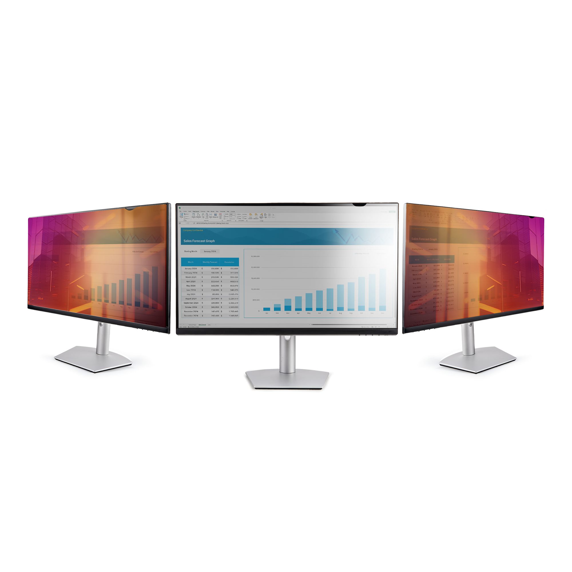 STARTECH.COM 60,45cm 23,8Zoll 16:9monitor Blickschutz Gold Zweiseitiger Blickschutzfilter mit Erhöhter Privatsphäre +/- 30 Sicht