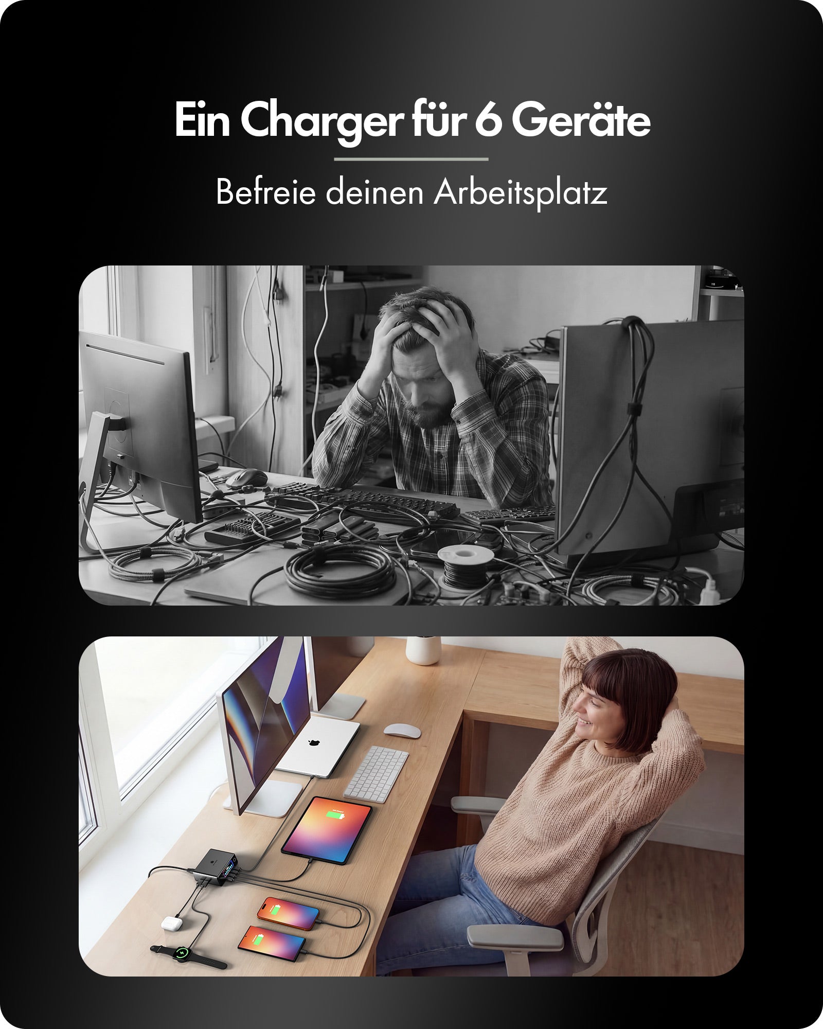 GaN-Ladegerät mit LCD-TFT Display bis zu 240W
