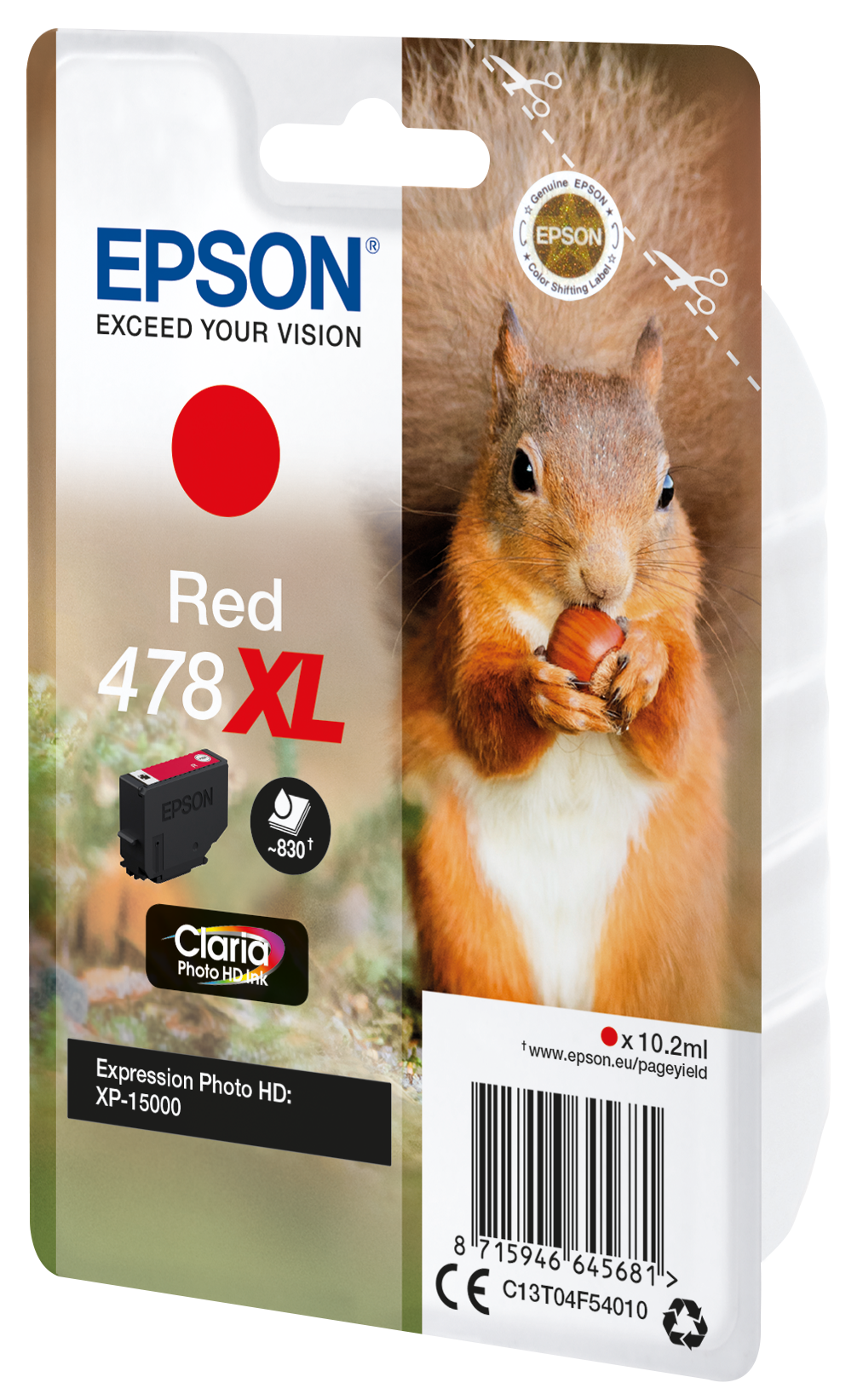 EPSON 478XL/T04F54 (Eichhörnchen) rot Druckerpatrone