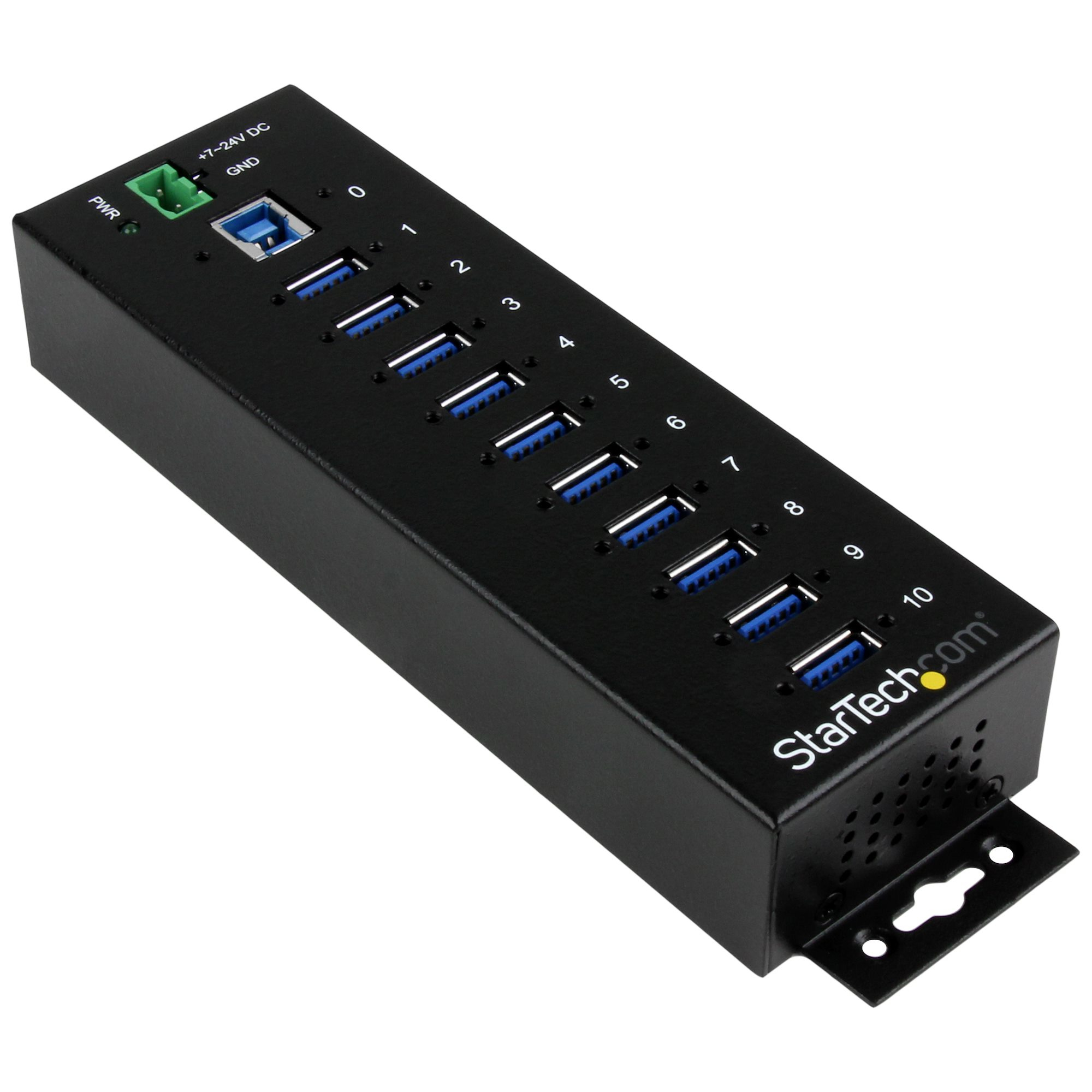 STARTECH.COM 10 Port Industrieller USB 3.0 Hub - ESD und Überspannungsschutz - DIN Tragschienen oder Oberflächen montierbar