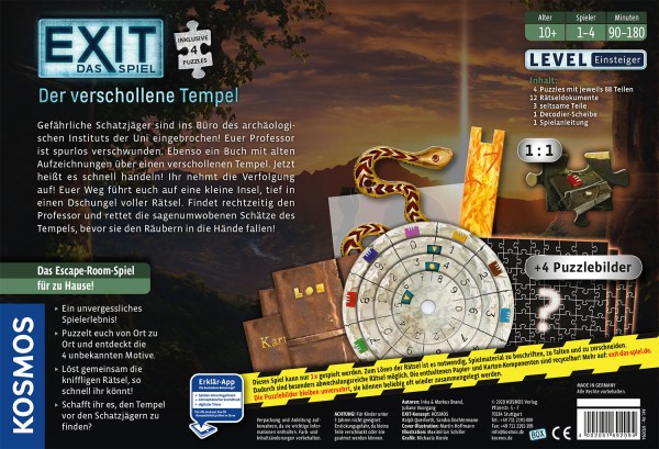EXIT - Das Spiel + Puzzle - Der verschollene Tempel, Partyspiel