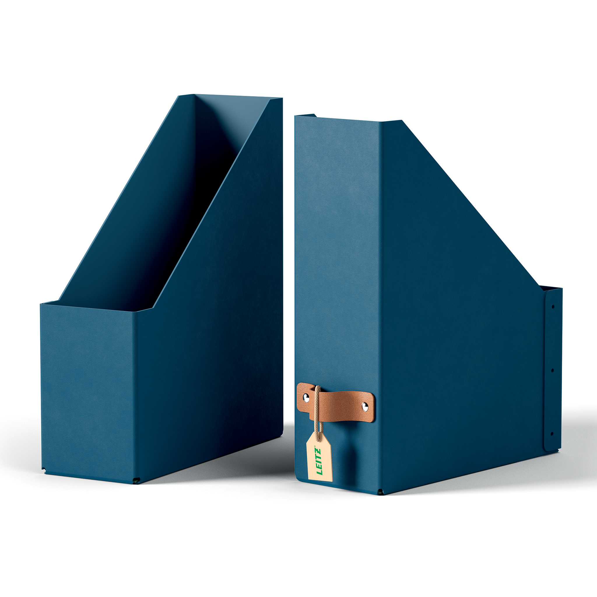 LEITZ Stehsammler Puro 24710068 dunkelblau Karton, DIN A4, 2 St.