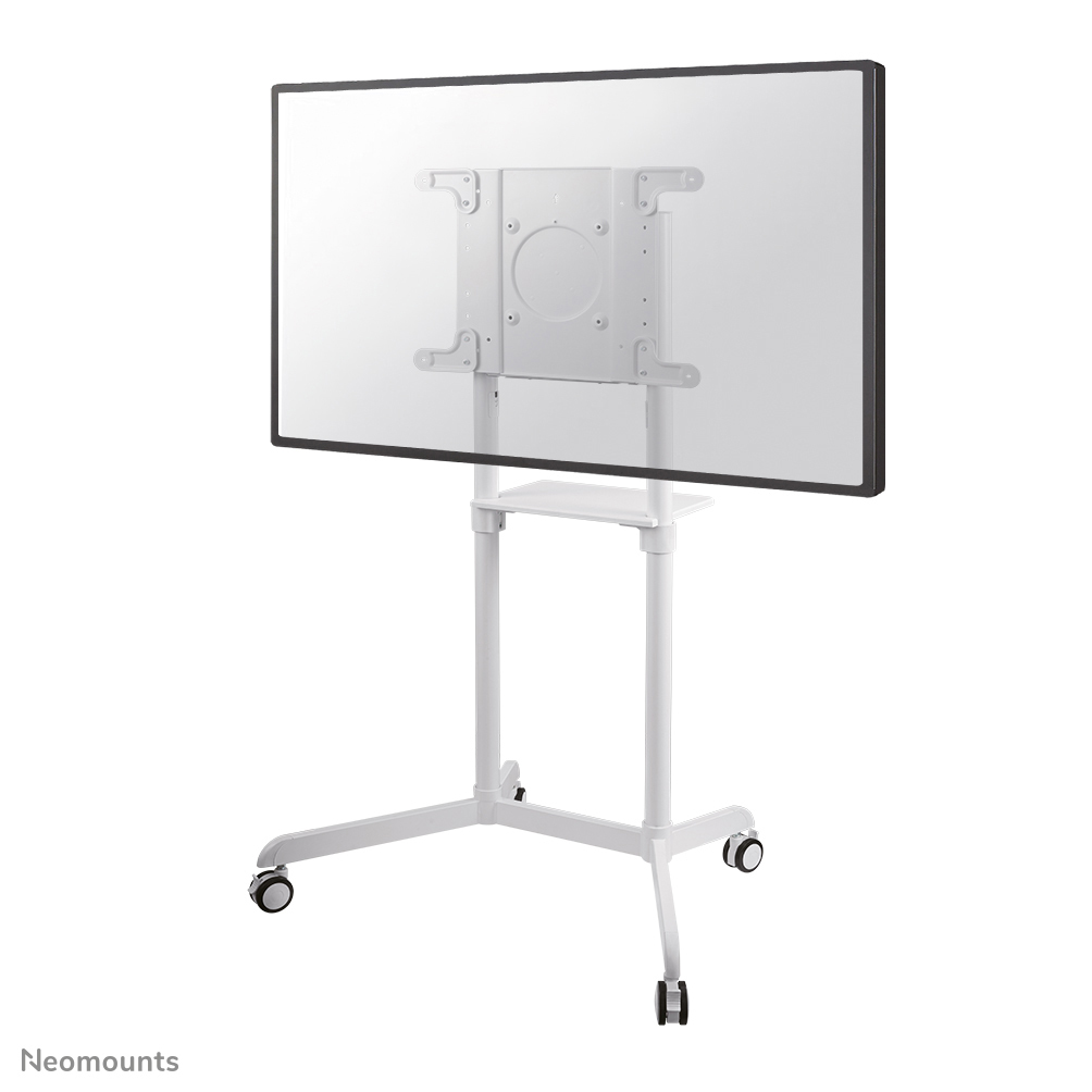 NEOMOUNTS TV/Monitor FloorStand Rollwagen 94-177,8cm 30-70Zoll max 70kg Höhe 137cm Neigbar Rotierbar weiss