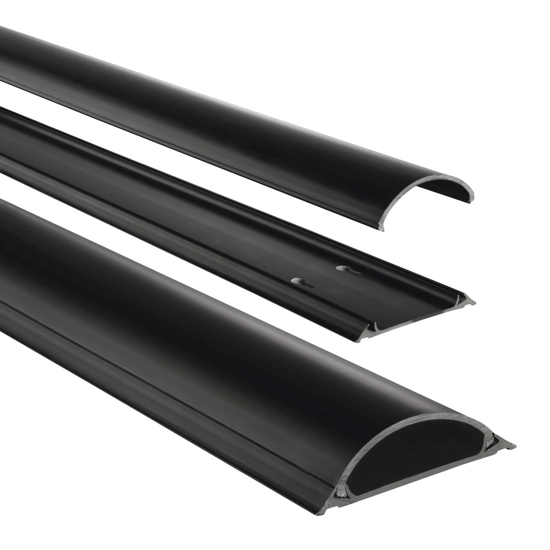 hama halbrund PVC Kabelkanal 100,0 cm schwarz