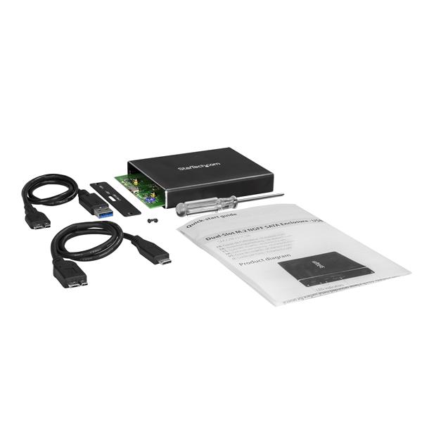 HDD DRIVE ENCLOSURE DUAL-SLOT MAX. 2TB M.2 (NGFF. B-KEY) RAID