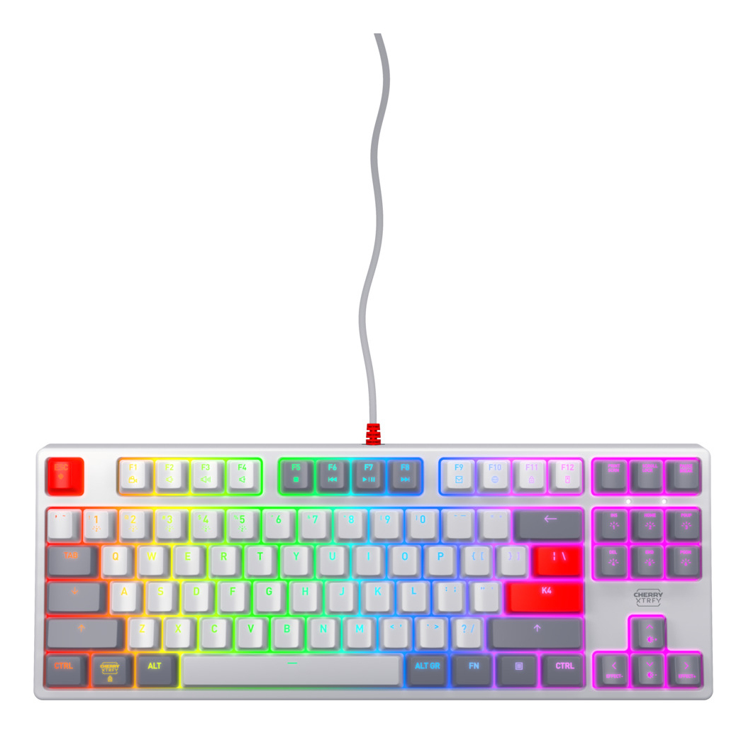 CHERRY XTRFY K4V2 TKL KB RETRO KB CORDED MECHANICAL MX RED
