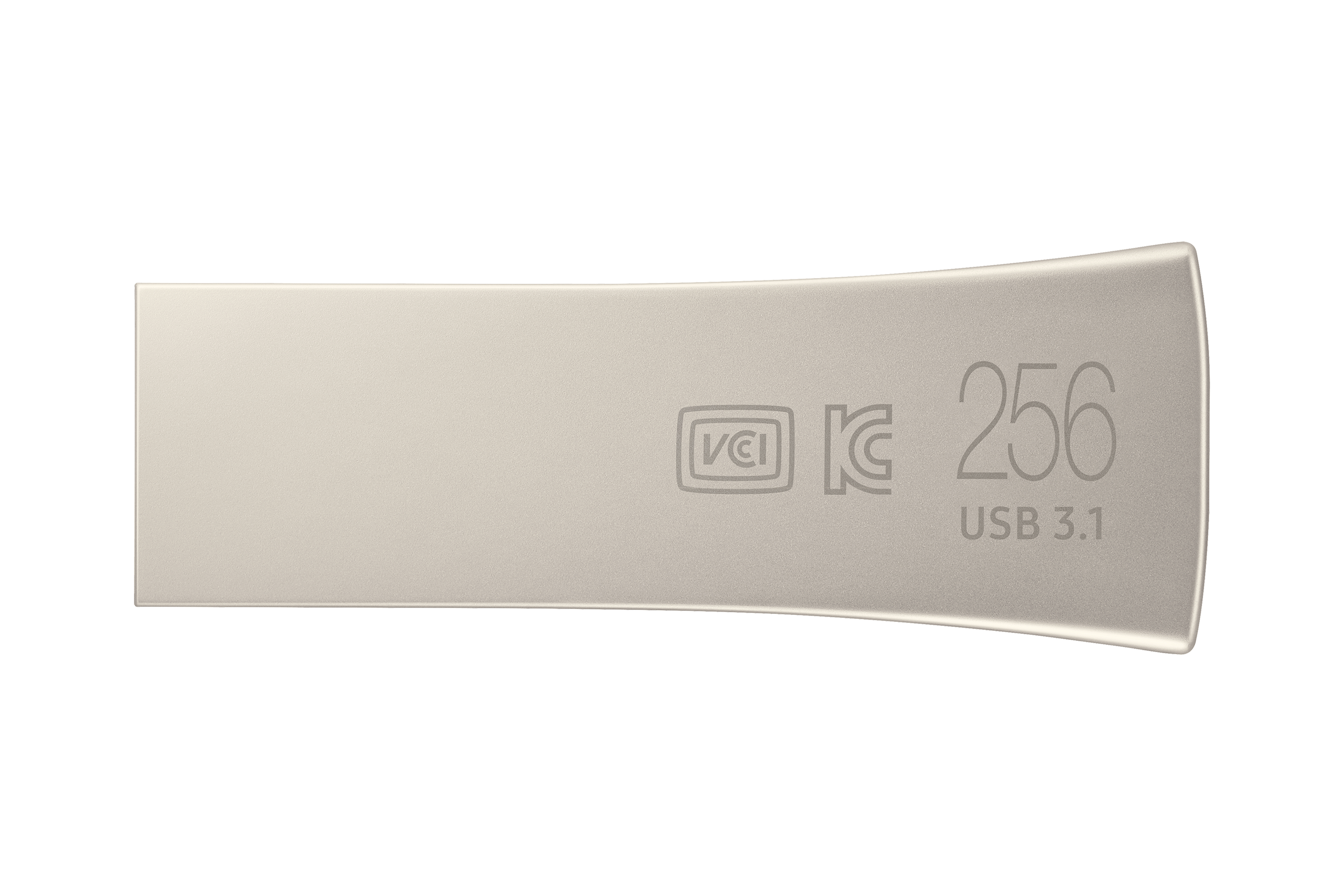 SAMSUNG BAR Plus USB Typ-A 256GB 400 MB/s Lesen 110 MB/s Schreiben widerstandsfähiger USB 3.1 Champagne Silver mit Schlüsselring