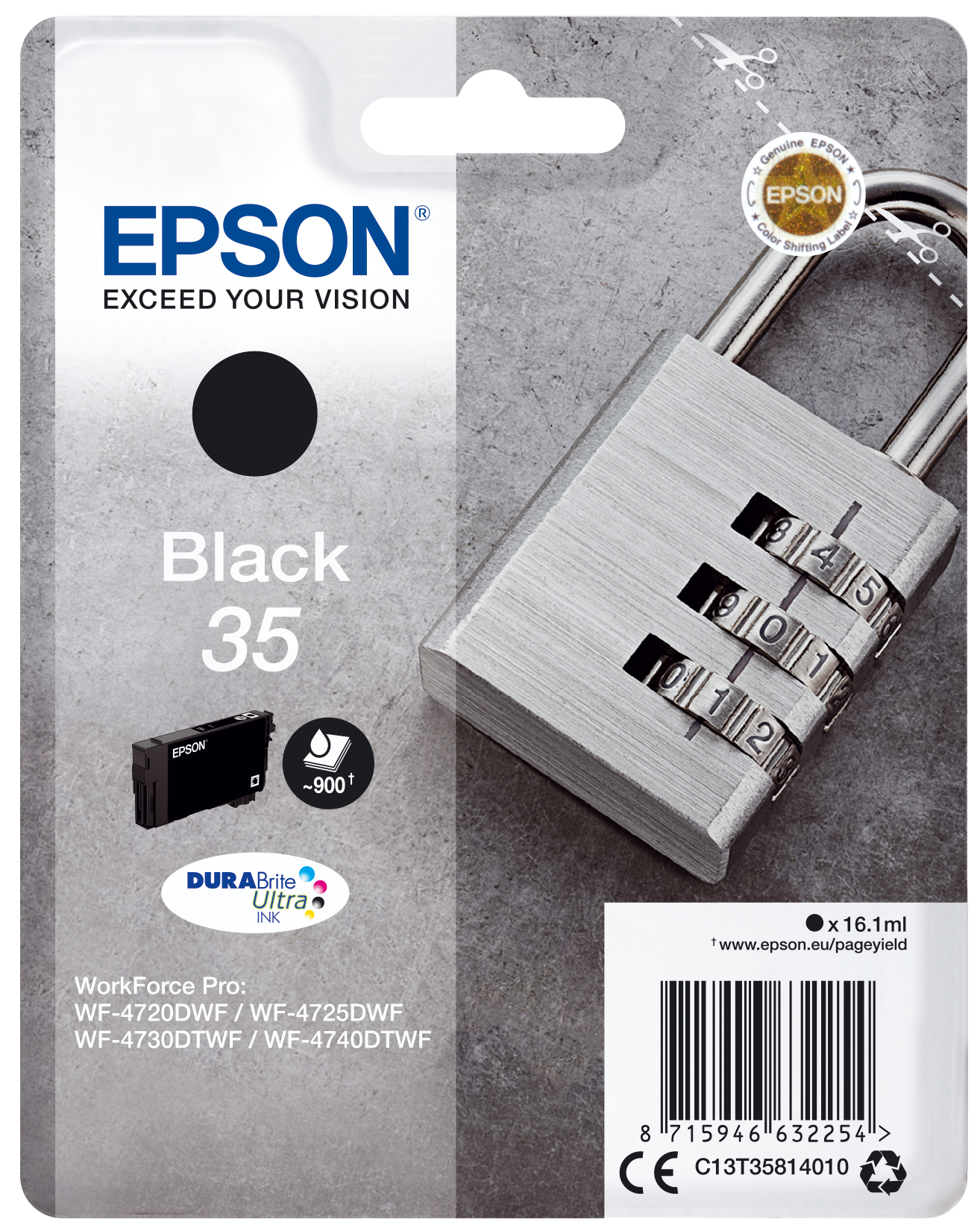 EPSON 35 / T3581 (Vorhängeschloss) schwarz Druckerpatrone