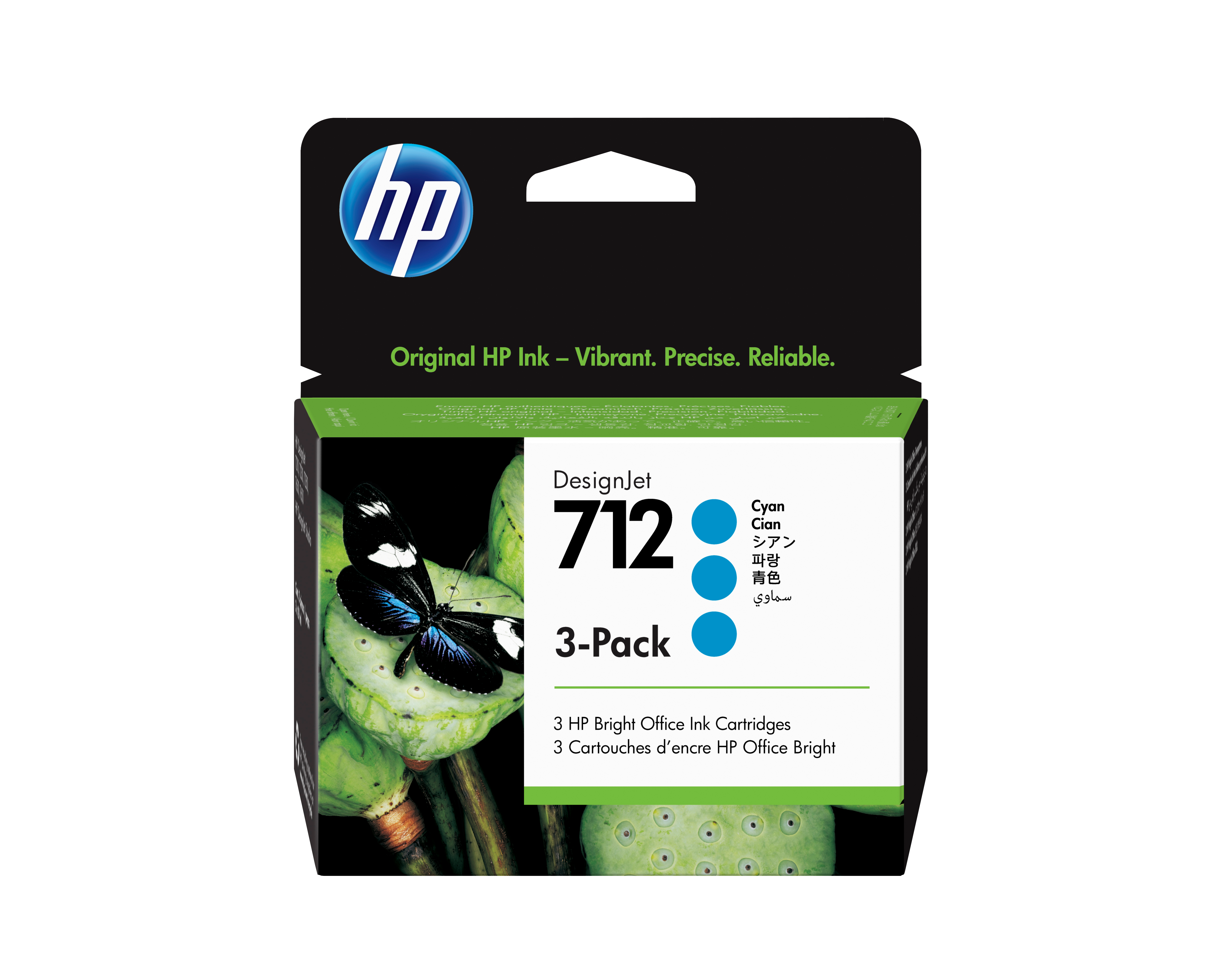 HP 712 3x Cyan Tintenpatrone