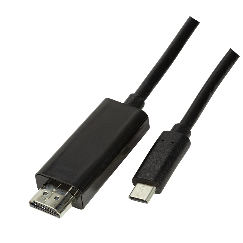 Logilink USB-C Kabel 3.2 Gen1 zu HDMI-A 4K/60 Hz, schw. 1,8m