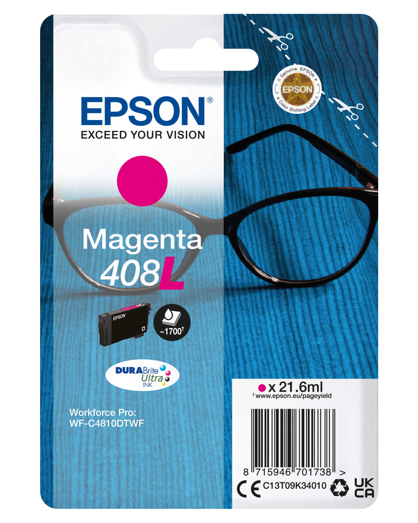 EPSON 408L/T09K3 (Brille) magenta Druckerpatrone