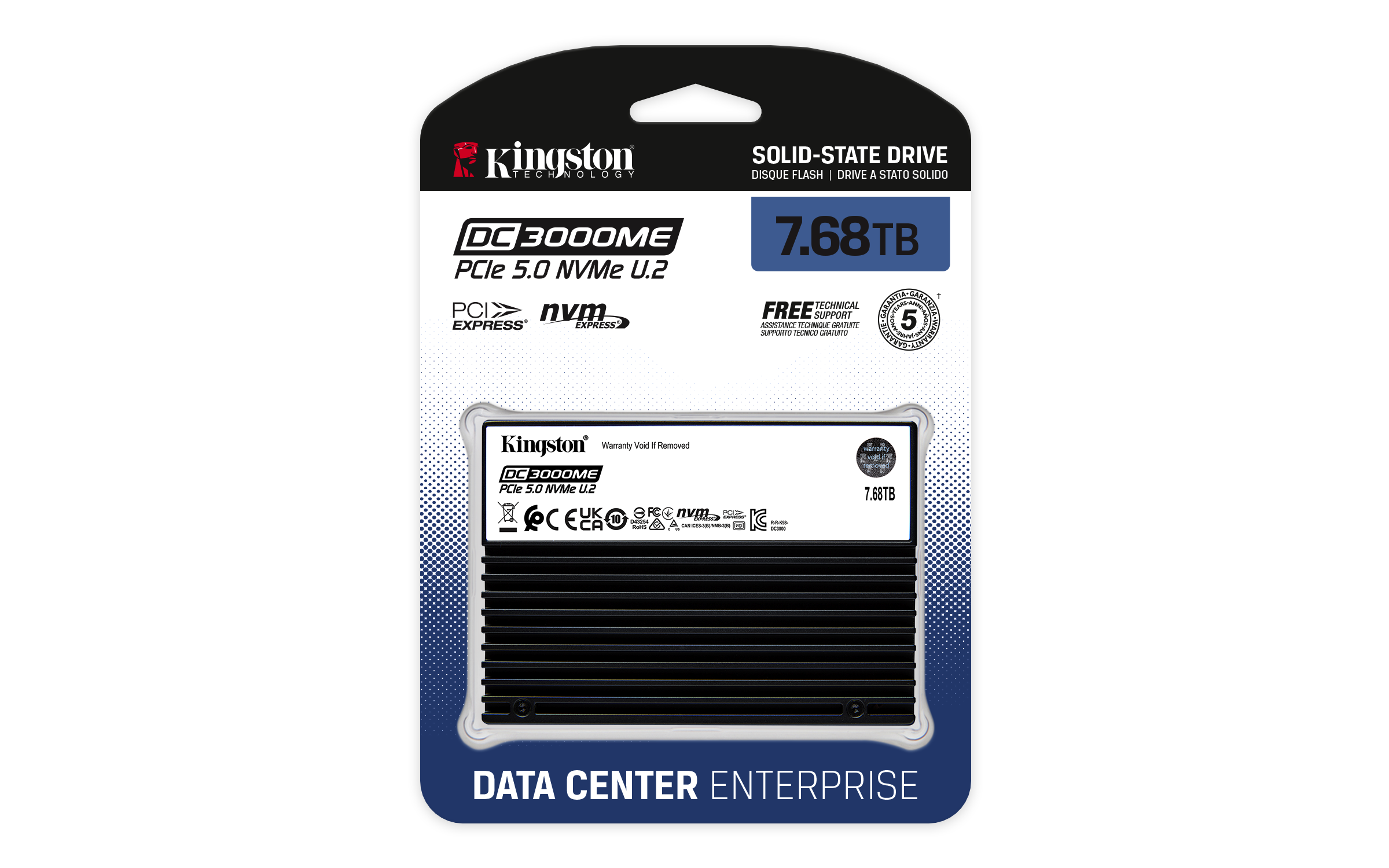 KINGSTON 7.68TB DC3000ME U.2 PCIe 5.0 NVMe TCG Opal Enterprise SSD