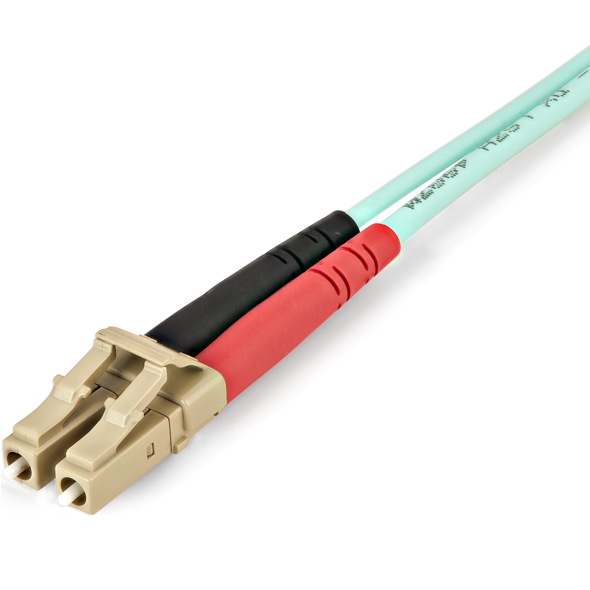 STARTECH.COM Aqua OM4 Duplex Multimode Fiber 2m / 6 ft 100 Gb 50/125 OM4 Fiber LC to LC Fiber Patch Cable