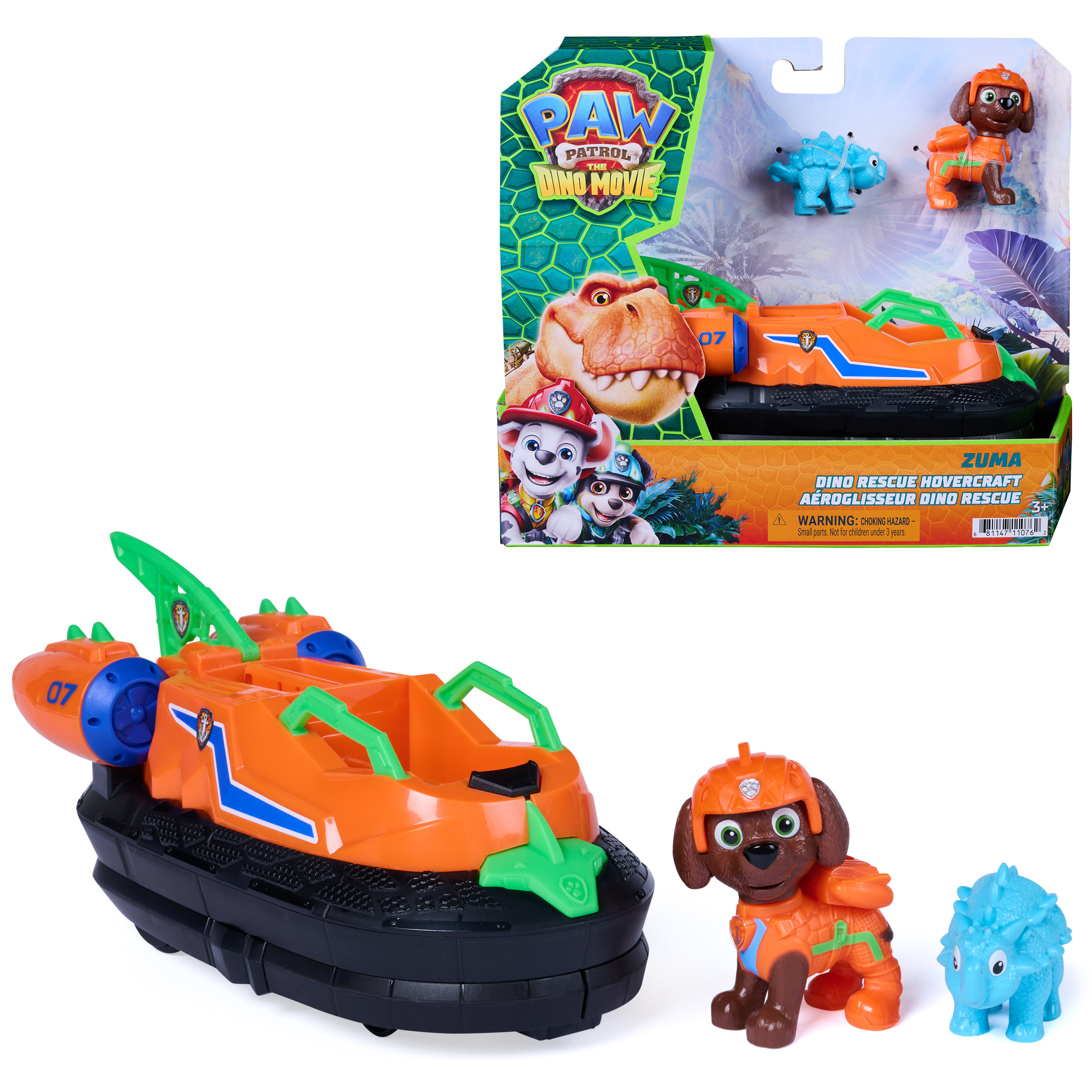 Paw Patrol: Der Dino Film - Zumas Dino-Rettungs-Hovercraft, Spielfahrzeug