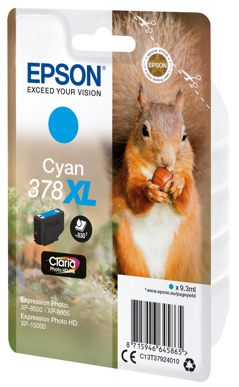 EPSON 378XL/T37924 (Eichhörnchen) cyan Druckerpatrone