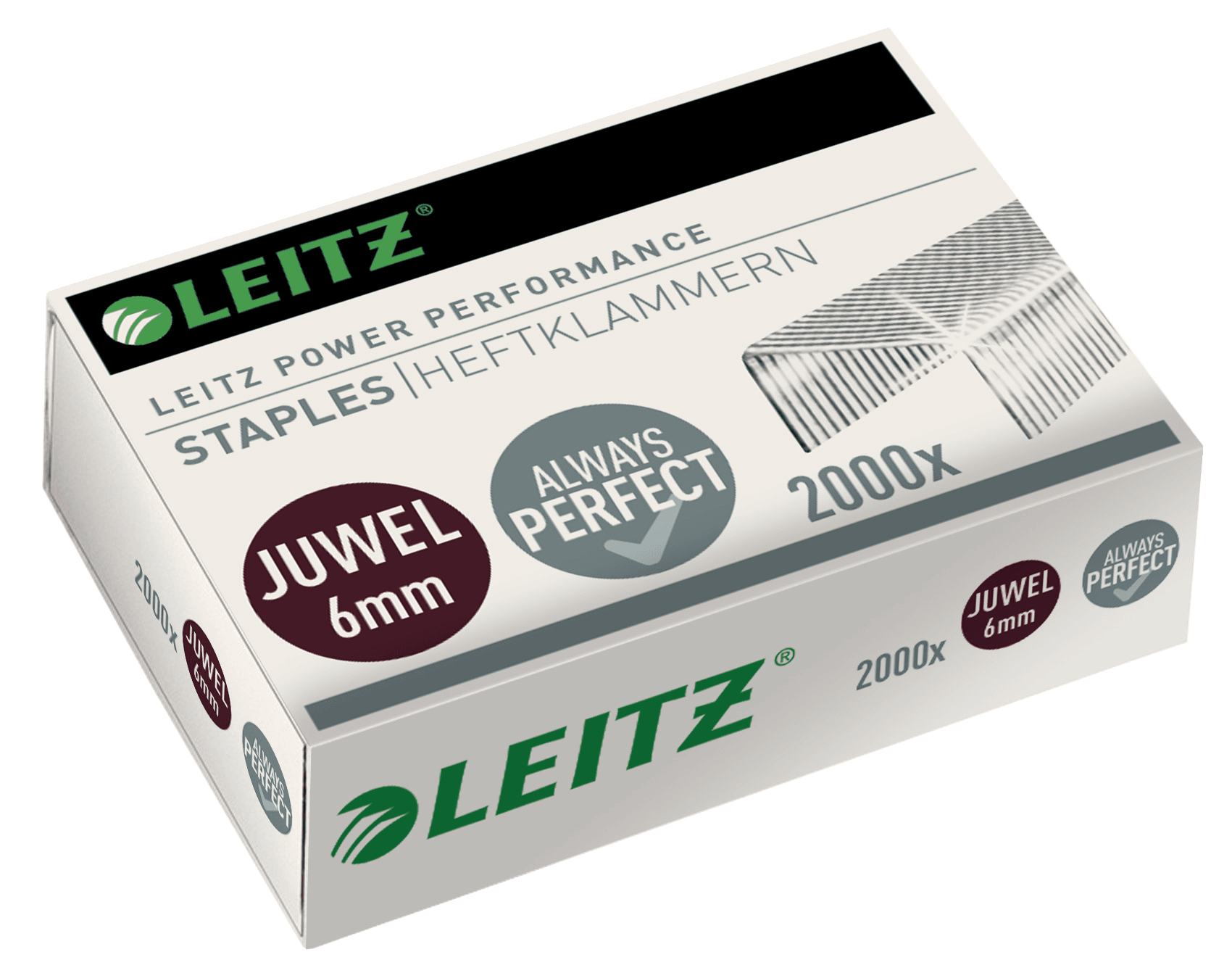 LEITZ Heftklammern Juwel 5642 6 mm, 2.000 St.