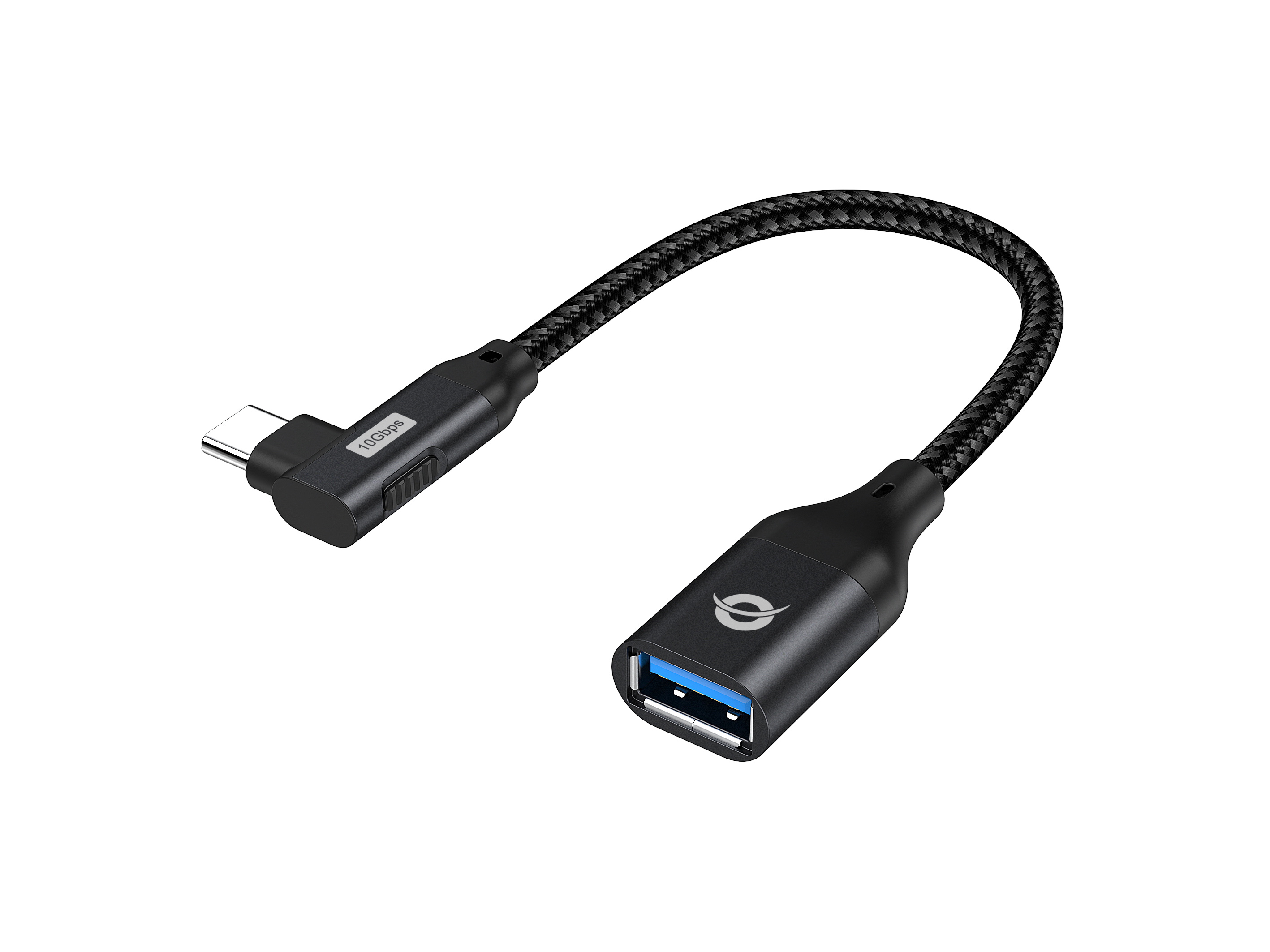 CONCEPTRONIC Adapter USB-C3.2 90°->USB-A3.0 10Gbs 0.15m sw