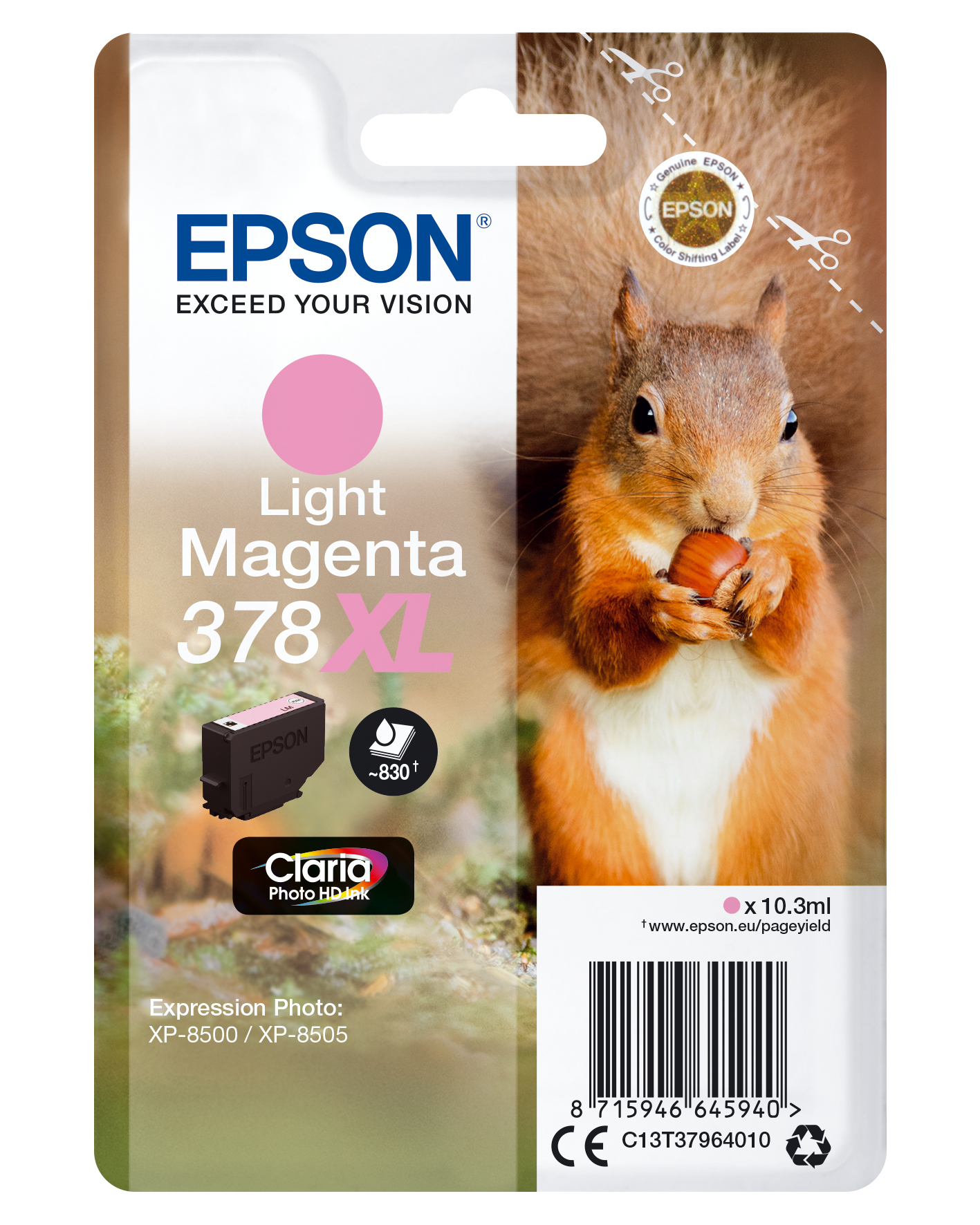 EPSON 378XL/T37964 (Eichhörnchen) light magenta Druckerpatrone