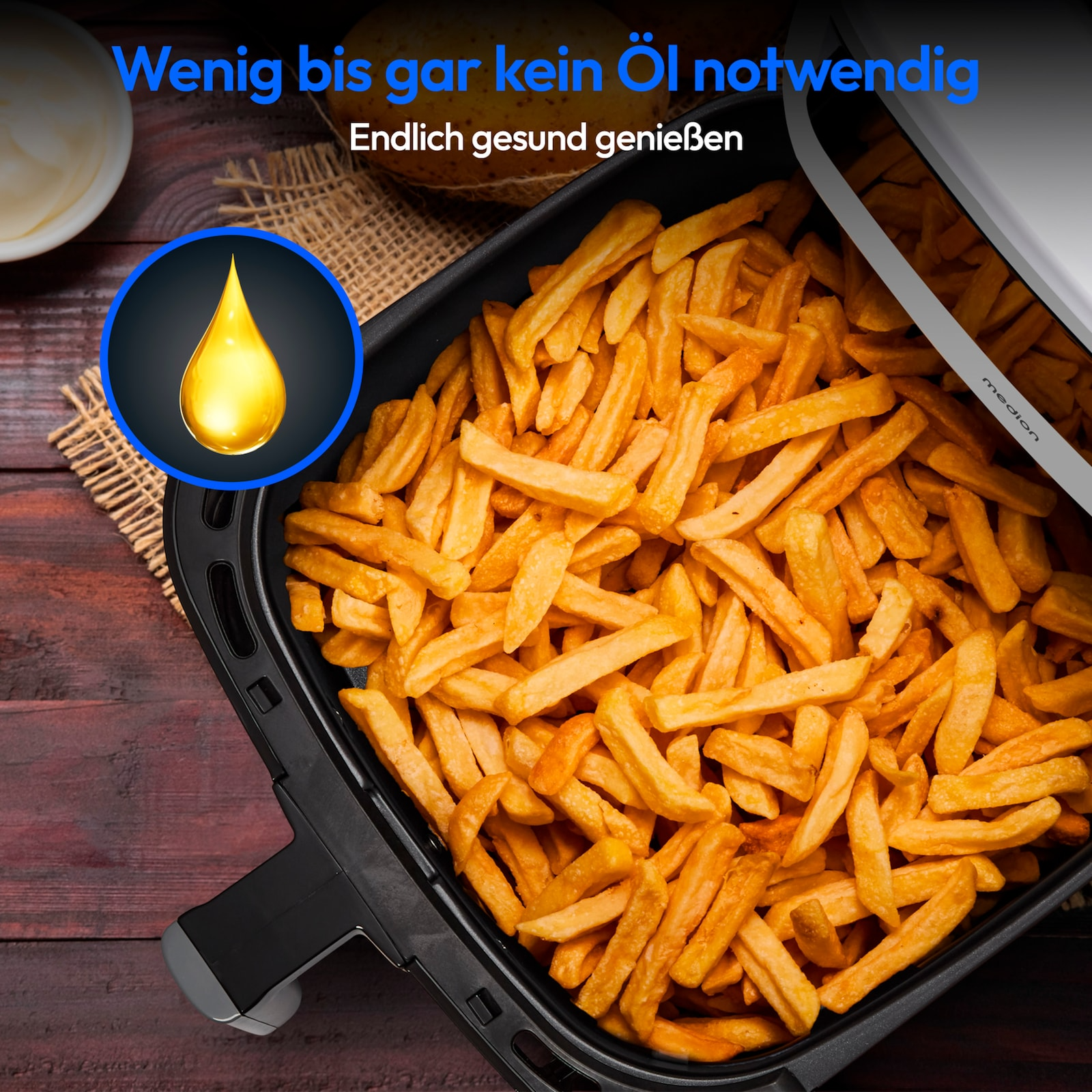 Heißluftfritteuse Life MD 11750 P10 XL