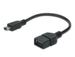 USB 2.0 ADAPTER CABLE 0.2M USB 2.0 CONFORM MINI B A