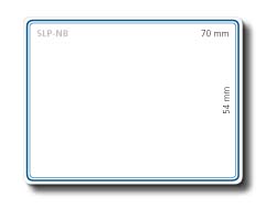 SLP-NB BLUE FRAME LABEL 54X70MM
