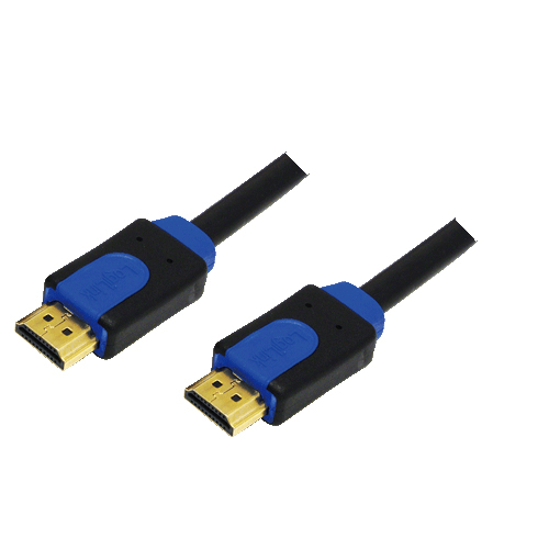 Logilink HDMI-Kabel Ethernet A -> A St/St 10.00m Gold