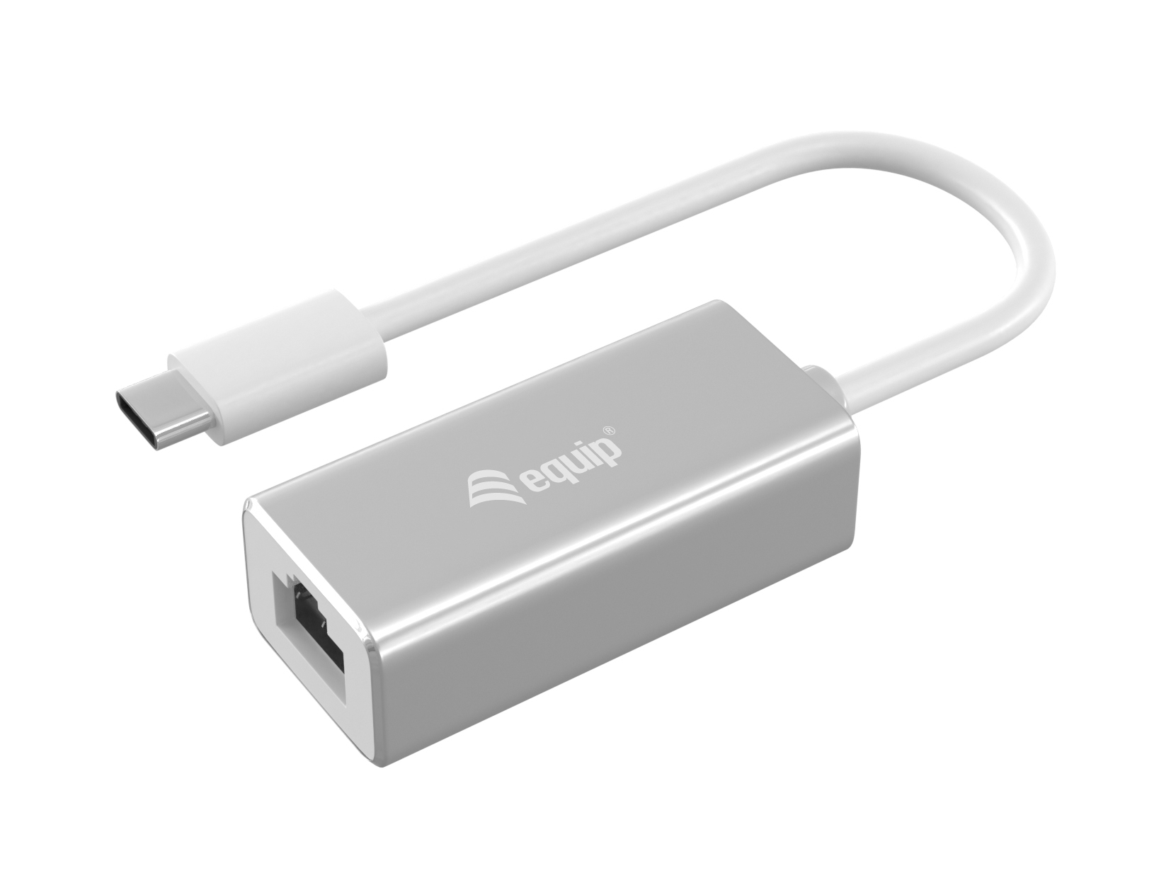 Equip Adapter USB-C->RJ45 St/Bu 0.15m Alu.