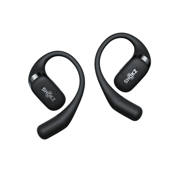 SHOKZ OPENFIT BLACK OPEN-EAR LISTENING BUDS WITH ULTRA-SOFT S