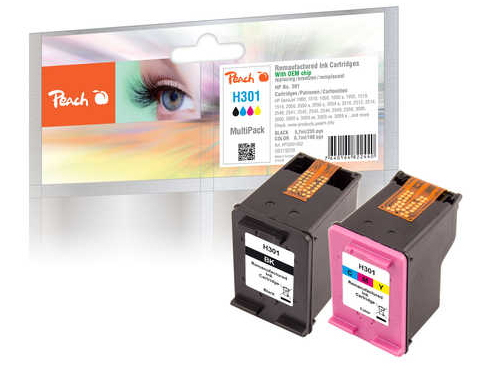 Peach Patrone HP Nr.301 MultiPack no ink level chip remanufactured