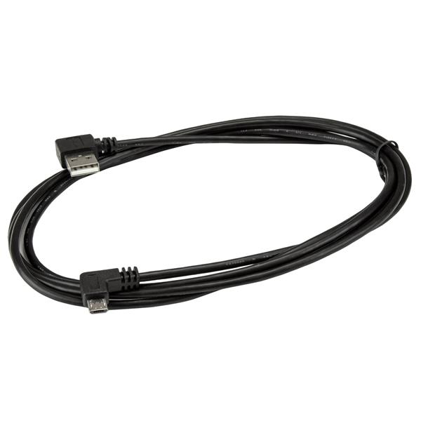 6FT RIGHT ANGLE MICRO-USB CBL M/M WITH RIGHT ANGLE CONNECTORS