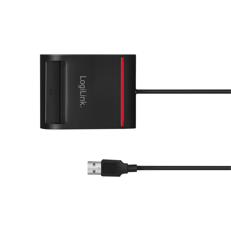 Logilink USB 2.0-Kartenleser, für Smart-ID, schwarz