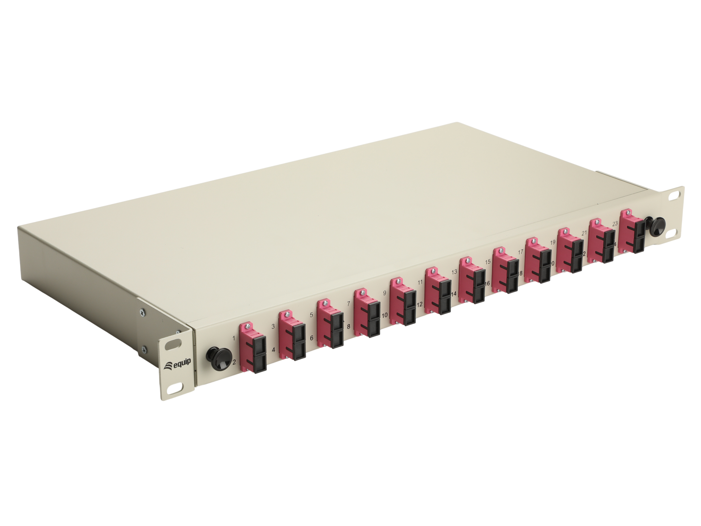 Equip LWL-Spleißkasten 12-Port SC-Duplex OM4 1U komplett gr