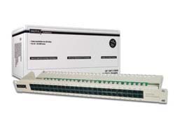DIGITUS CAT 3 ISDN Patch Panel ungeschirmt 50-Port RJ45 8P4C LSA 1HE Rack Mount Farbe Grau RAL 7035