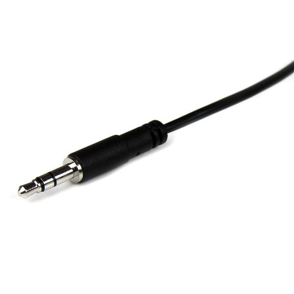 StarTech.com Slim 3,5mm Stereo Verlängerungskabel 1 m Stecker/Buchse Schwarz
