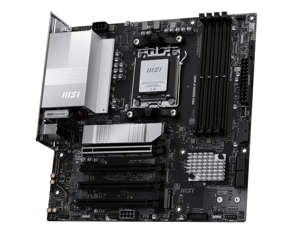 MSI PRO B850M-P WIFI AM5 mATX MB 4xDDR5 4xSATA 3xM.2