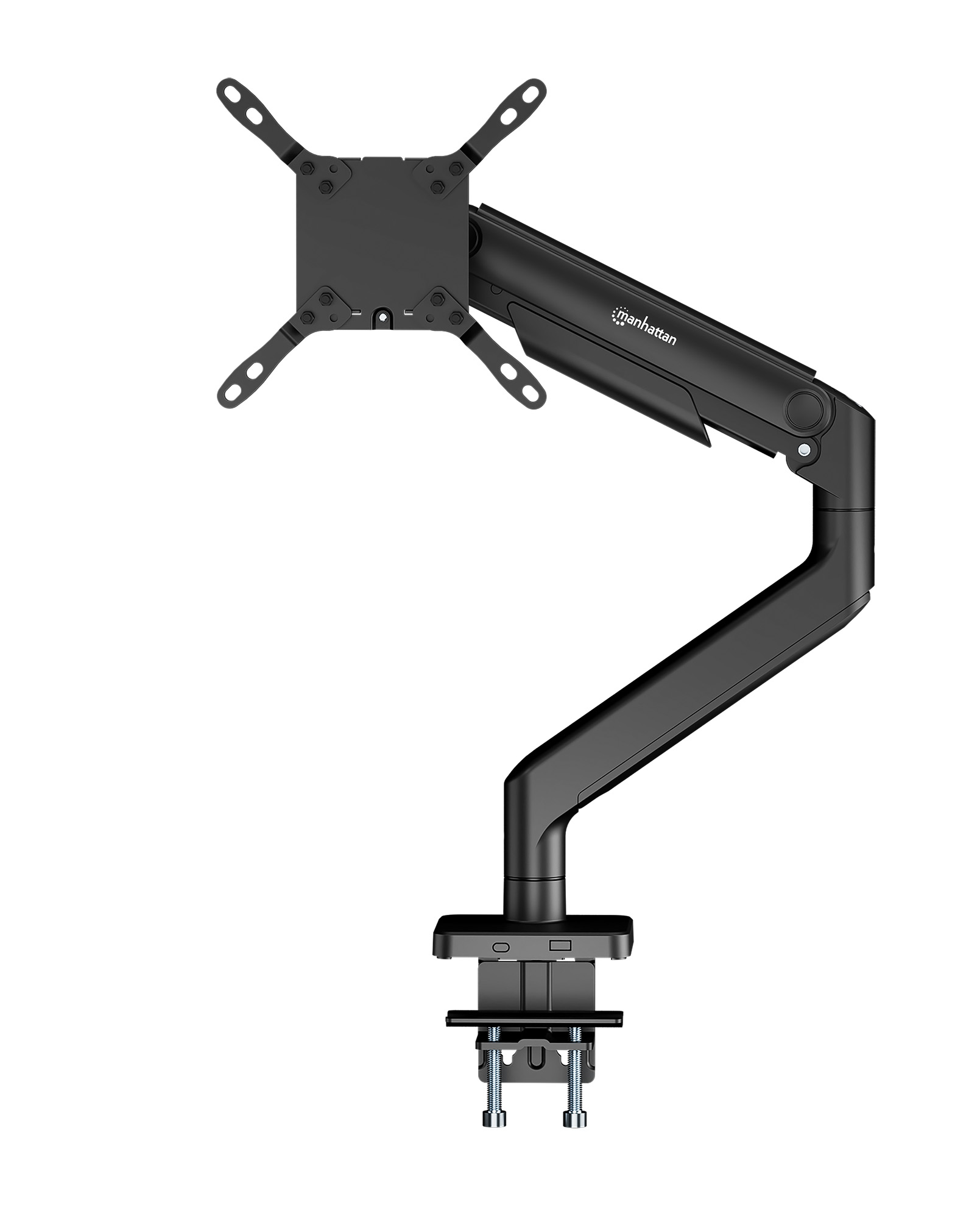 MANHATTAN Tischhalterung mit mechanischer Feder zwei Gelenke für einen Monitor 43,18-124,46cm 17-49Zoll und bis zu 20 kg Traglast