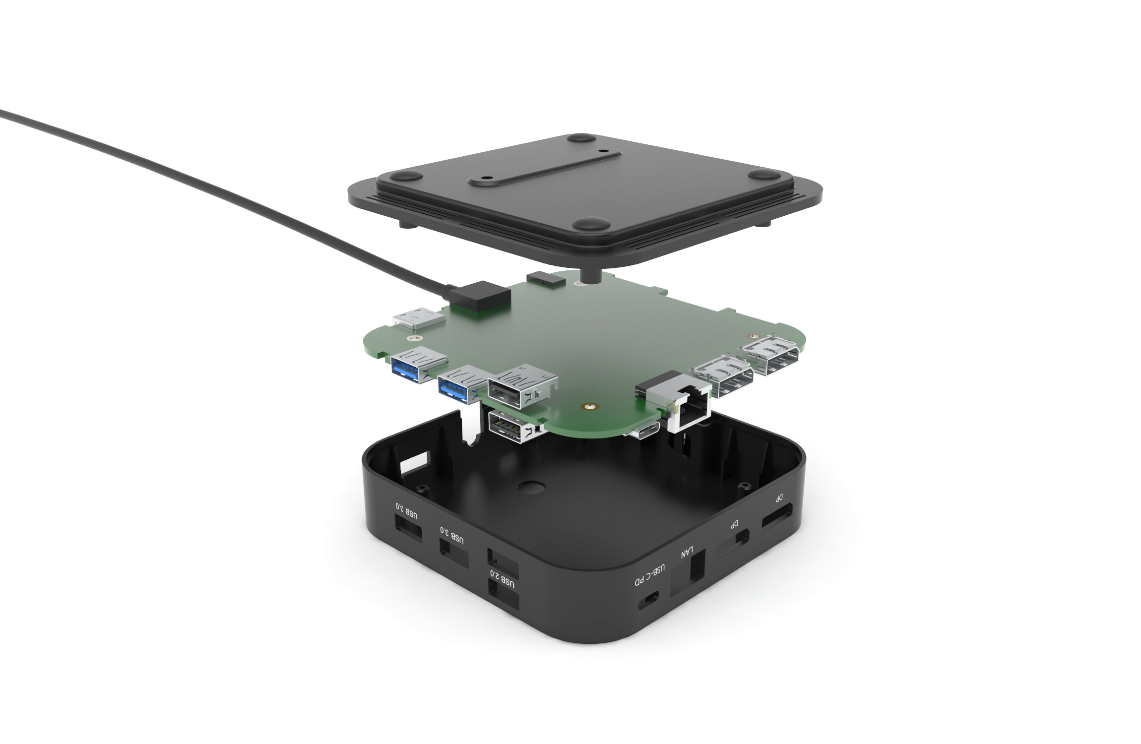I-TEC USB-C Dual Display MST Docking Station 2x DP 1x GLAN 3x USB 3.1 2x USB 2.0 1x USB-C-Datei 1x Audio/Mic Jack ohne Netzteil
