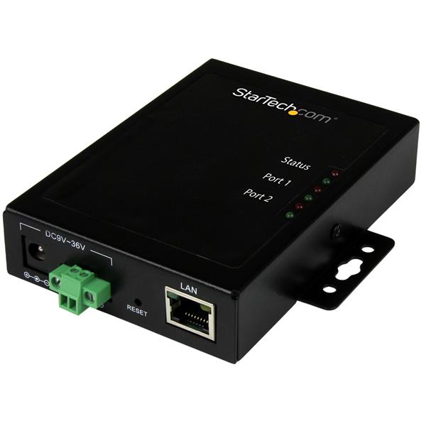 2 PORT SERIAL DEVICE SERVER - MOUNTABLE AND METAL SERIAL-TO-IP