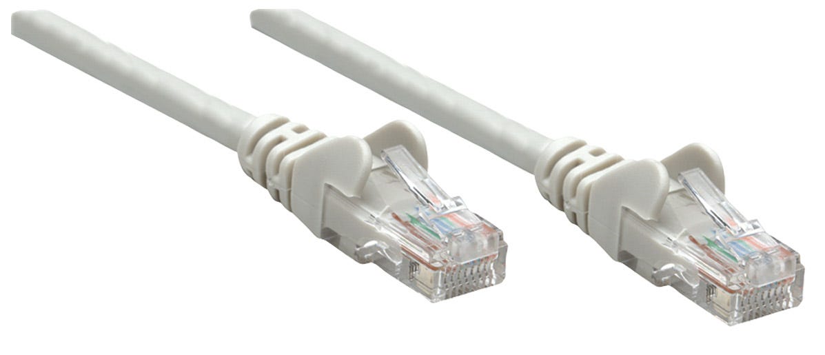 INTELLINET Netzwerkkabel Cat6A S/FTP CU LS0H 20m Grau RJ-45 Stecker / RJ-45 Stecker Vergoldete Kontakte