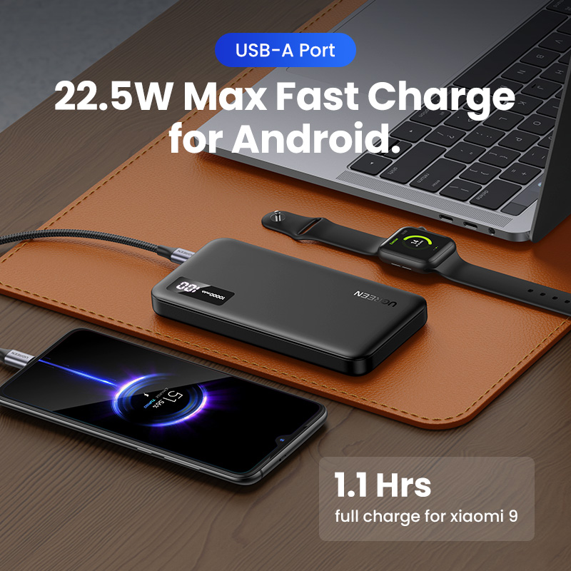 UGREEN PB311 Powerbank 10.000mAh 20W PD3.0 QC3.0 1x USB-A 1x USB-C LED Display