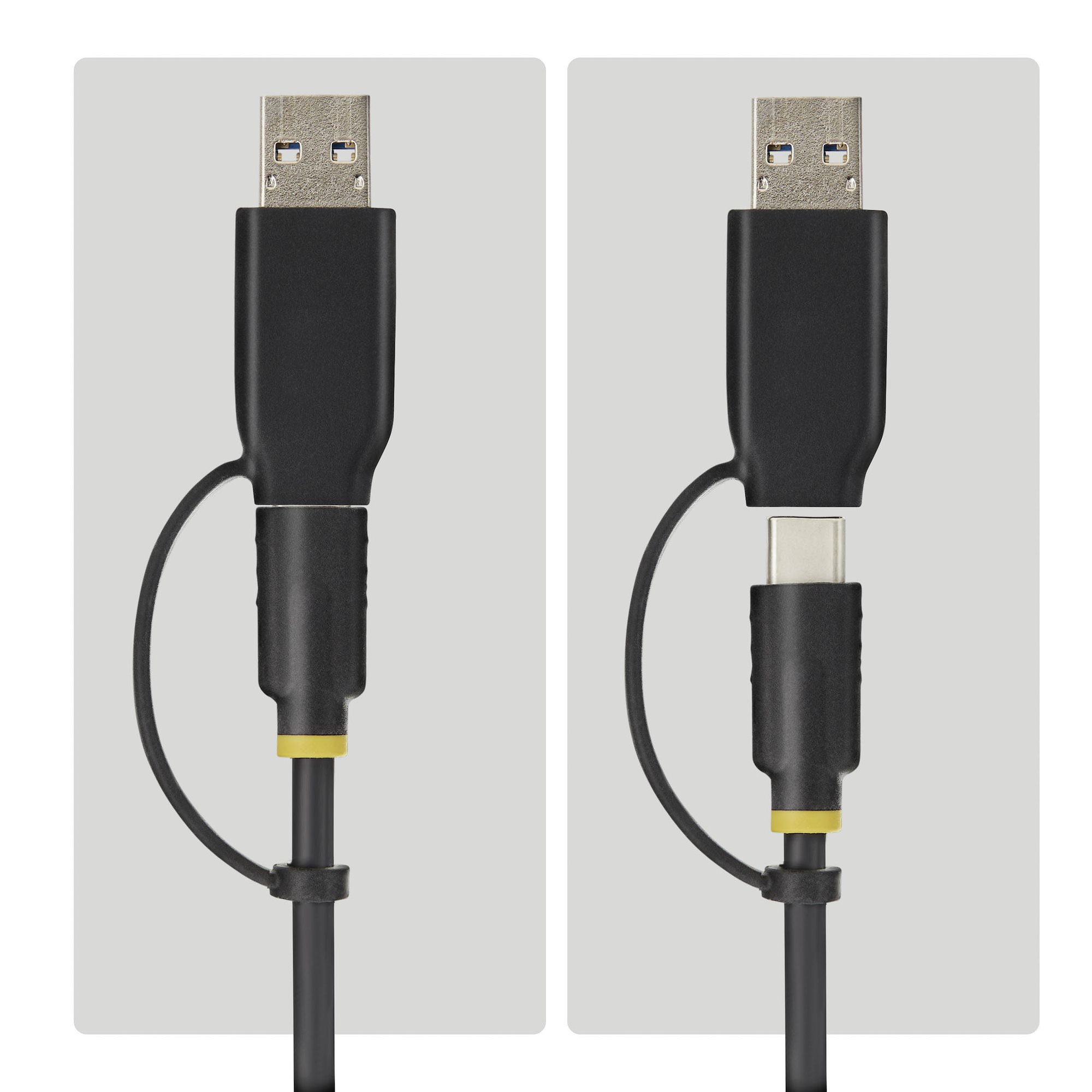 STARTECH.COM USB-C und USB-A auf M.2 NVMe und 6,35-8,89cm 2,5-3,5Zoll SATA Adapter 10Gbps werkzeugloser externer SSD Festplattenles
