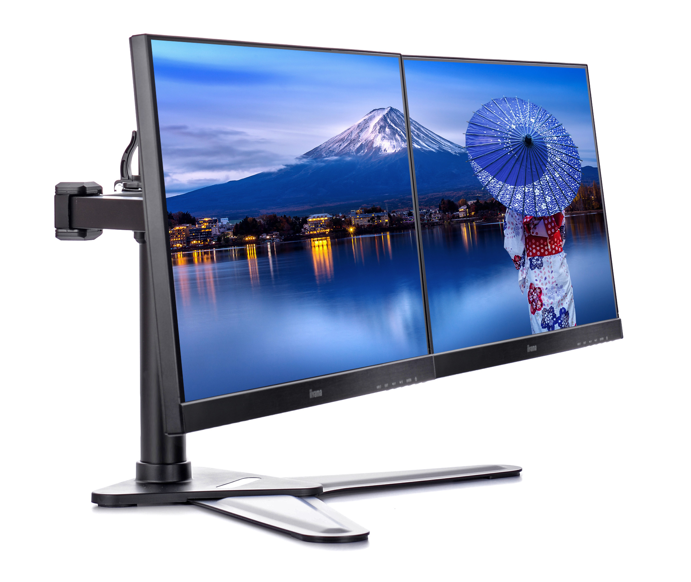 DUAL DESKTOP ARM STAND 10-30IN 100X100 HAS 10KG