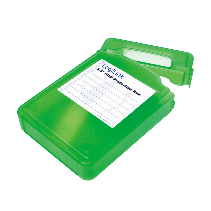 Logilink Festplatten Schutz-Box für 3,5 HDD´s, grün