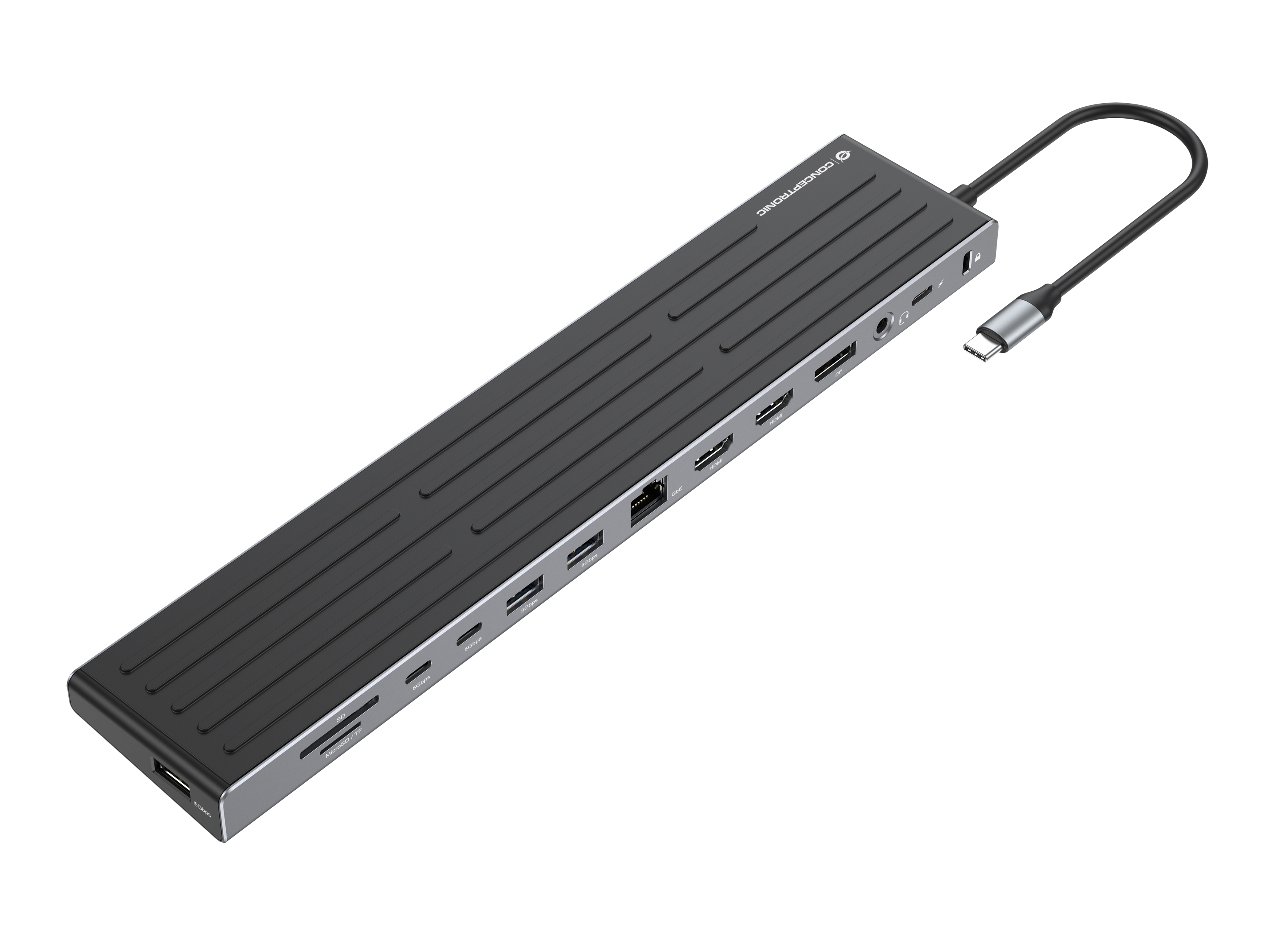 CONCEPTRONIC 14-1 Dock USB-C->2xHDMI/DP/2xUSB-C/+ 18cm sw