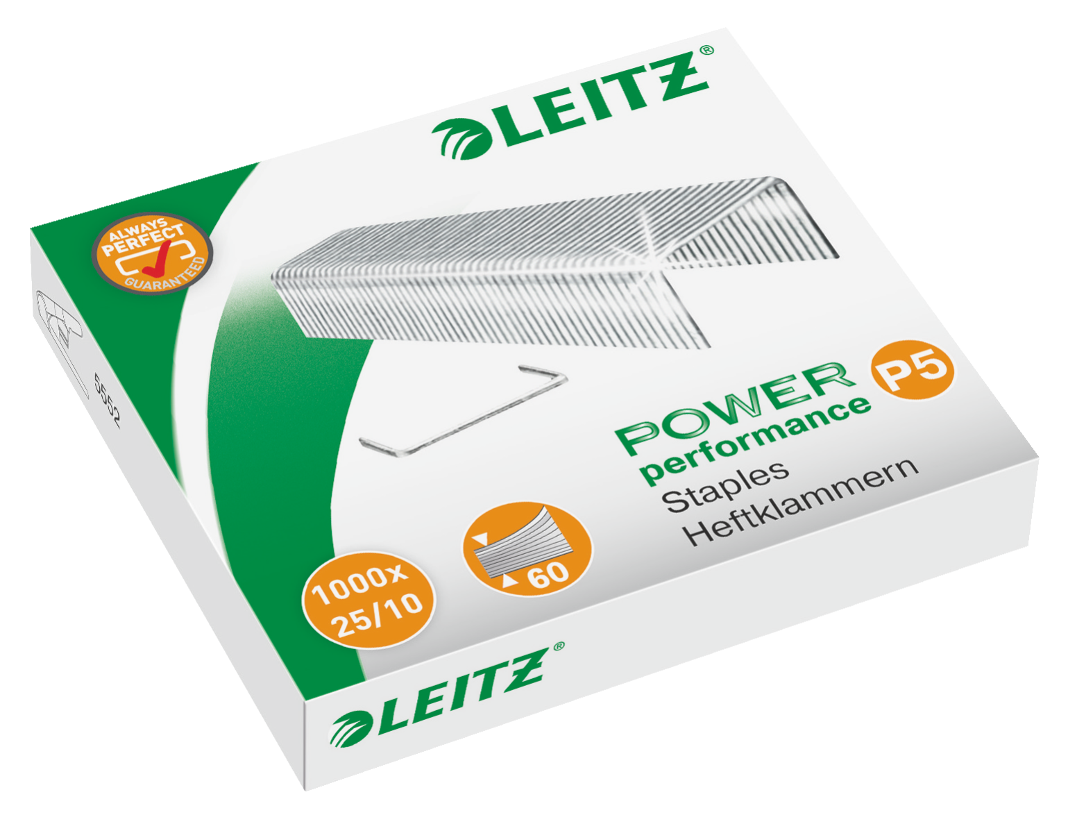 LEITZ Heftklammern 5574 25/10, 1.000 St.
