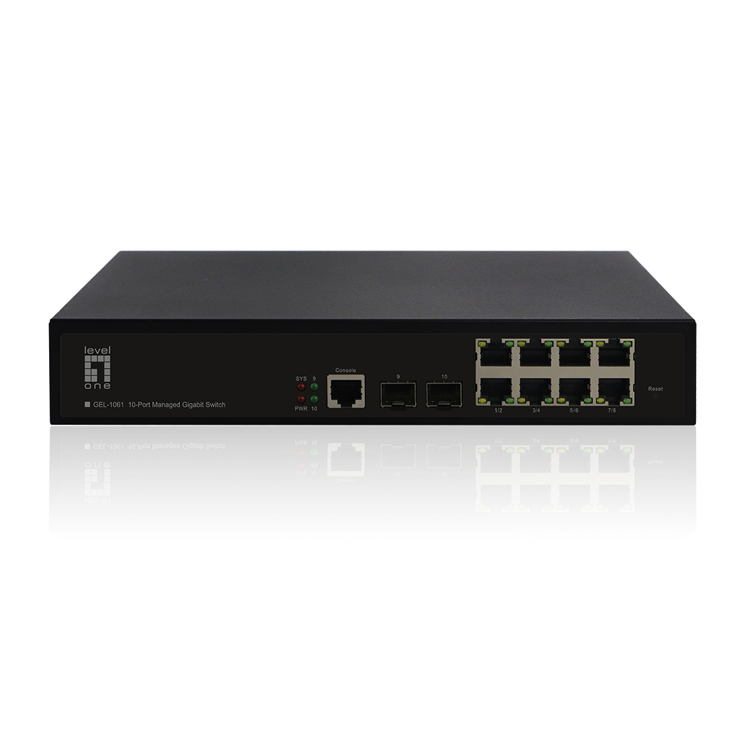LevelOne Switch 8xGE/2xSFP 19 Managed L2